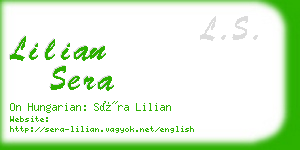 lilian sera business card